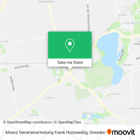 Карта Allianz Generalvertretung Frank Holzweißig
