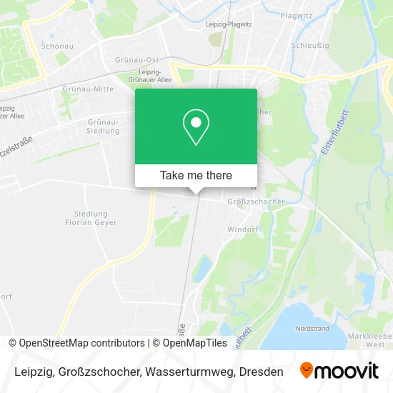 Карта Leipzig, Großzschocher, Wasserturmweg