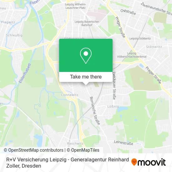 Карта R+V Versicherung Leipzig - Generalagentur Reinhard Zoller