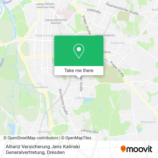 Карта Allianz Versicherung Jens Kalinski Generalvertretung