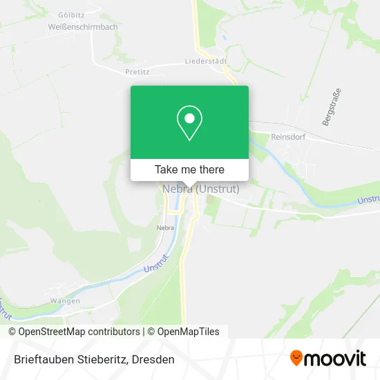 Карта Brieftauben Stieberitz