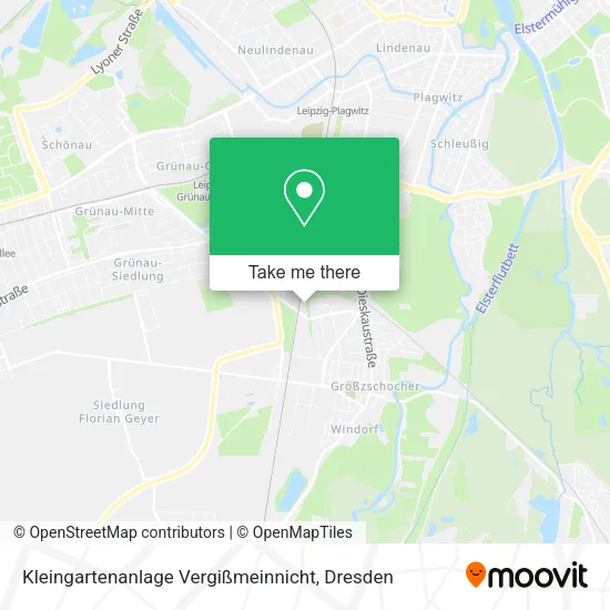 Карта Kleingartenanlage Vergißmeinnicht