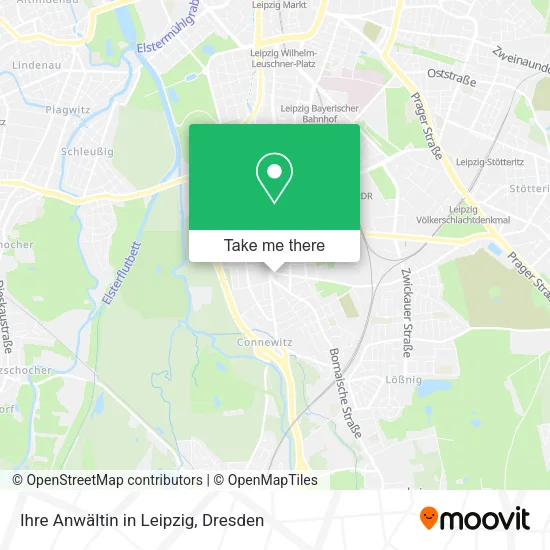 Карта Ihre Anwältin in Leipzig