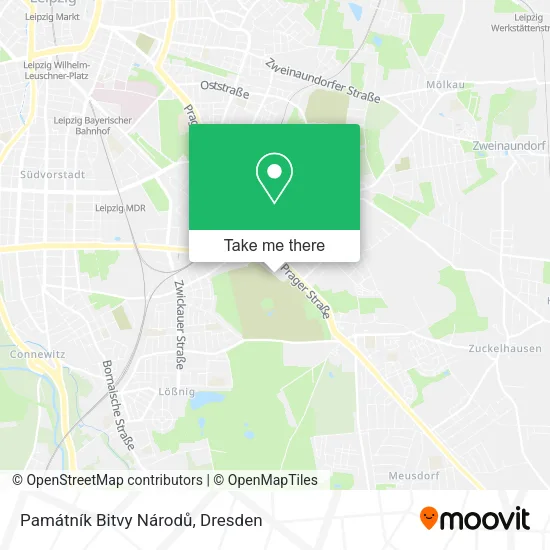 Карта Památník Bitvy Národů