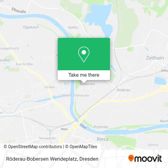 Röderau-Bobersen Wendeplatz map