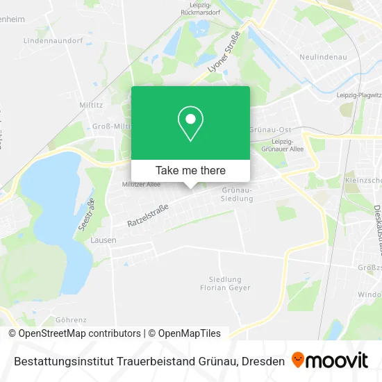 Карта Bestattungsinstitut Trauerbeistand Grünau