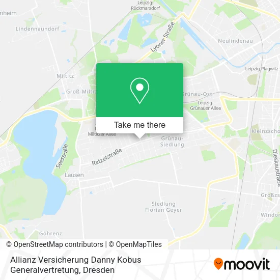 Карта Allianz Versicherung Danny Kobus Generalvertretung