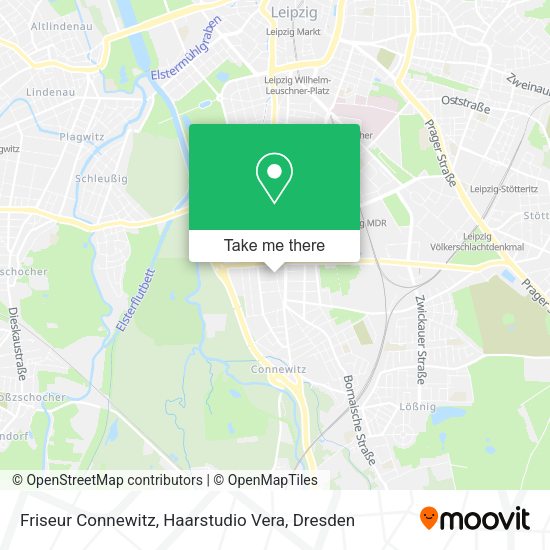 Карта Friseur Connewitz, Haarstudio Vera