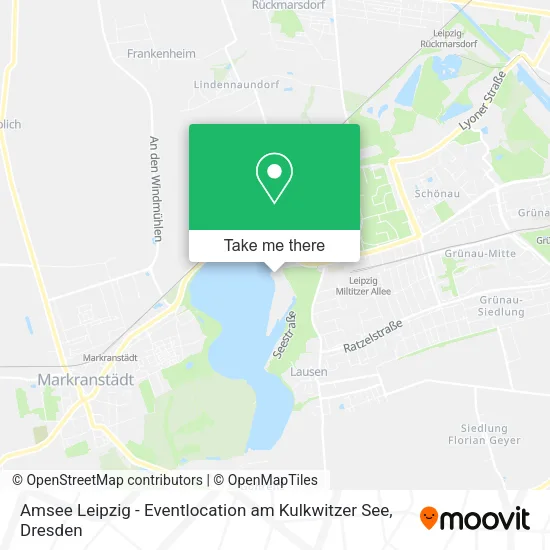 Карта Amsee Leipzig - Eventlocation am Kulkwitzer See