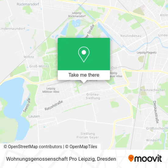 Карта Wohnungsgenossenschaft Pro Leipzig