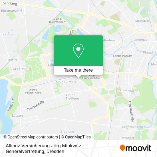 Карта Allianz Versicherung Jörg Minkwitz Generalvertretung