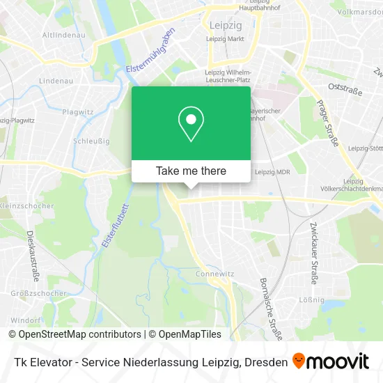 Карта Tk Elevator - Service Niederlassung Leipzig