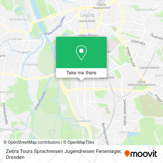 Карта Zebra Tours Sprachreisen Jugendreisen Ferienlager