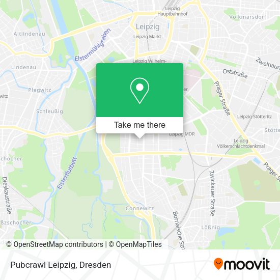 Карта Pubcrawl Leipzig
