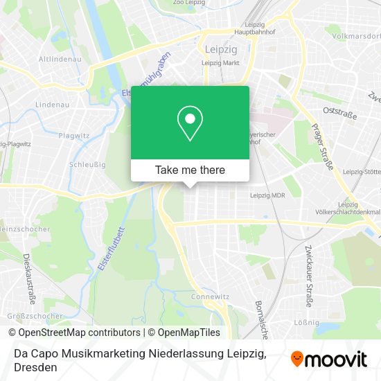 Карта Da Capo Musikmarketing Niederlassung Leipzig
