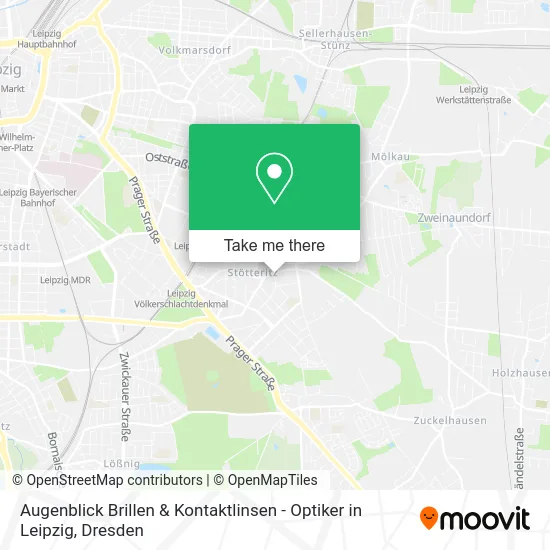Карта Augenblick Brillen & Kontaktlinsen - Optiker in Leipzig