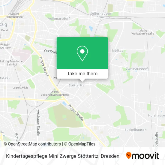 Карта Kindertagespflege Mini Zwerge Stötteritz