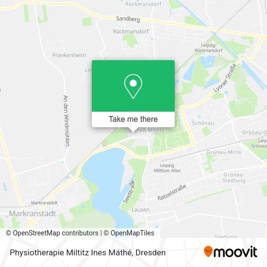 Карта Physiotherapie Miltitz Ines Máthé