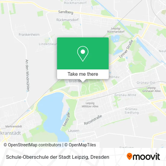Карта Schule-Oberschule der Stadt Leipzig
