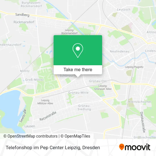 Карта Telefonshop im Pep Center Leipzig