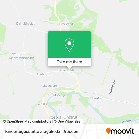 Карта Kindertagesstätte Ziegelroda