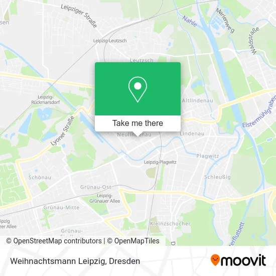 Карта Weihnachtsmann Leipzig