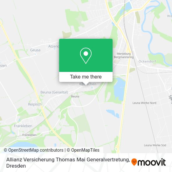Карта Allianz Versicherung Thomas Mai Generalvertretung