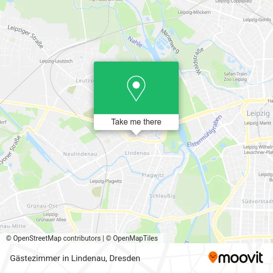 Карта Gästezimmer in Lindenau