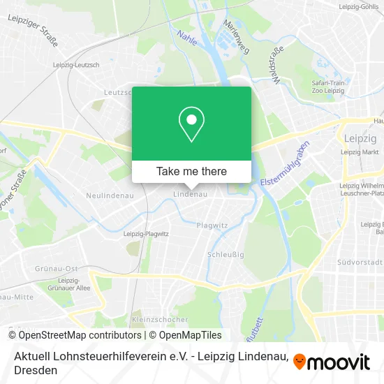 Карта Aktuell Lohnsteuerhilfeverein e.V. - Leipzig Lindenau