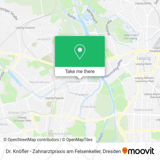 Карта Dr. Knöfler - Zahnarztpraxis am Felsenkeller