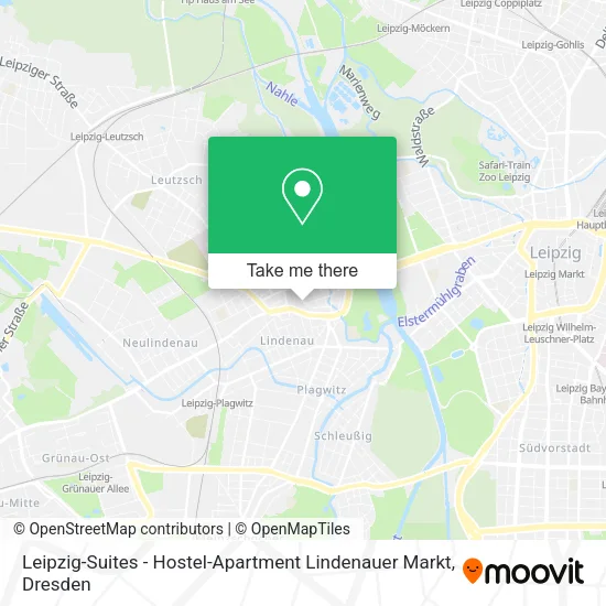 Карта Leipzig-Suites - Hostel-Apartment Lindenauer Markt