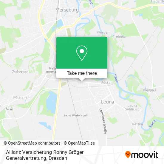 Карта Allianz Versicherung Ronny Gröger Generalvertretung