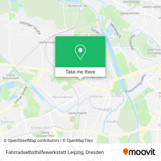 Карта Fahrradselbsthilfewerkstatt Leipzig