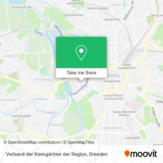 Карта Verband der Kleingärtner der Region