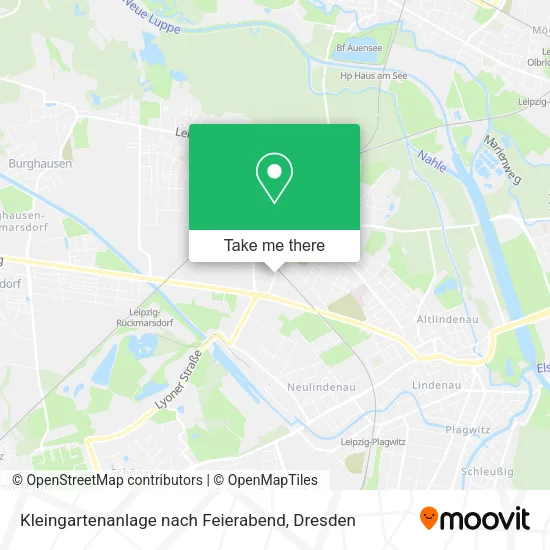 Карта Kleingartenanlage nach Feierabend