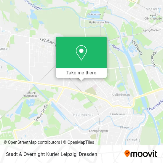 Карта Stadt & Overnight Kurier Leipzig
