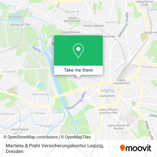 Карта Martens & Prahl Versicherungskontor Leipzig