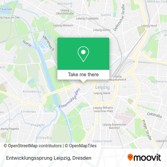 Карта Entwicklungssprung Leipzig