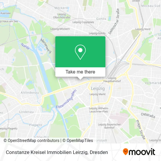 Карта Constanze Kreisel Immobilien Leirzig