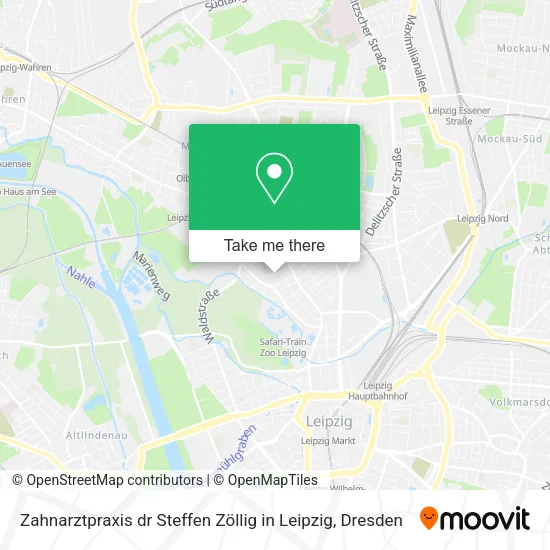 Карта Zahnarztpraxis dr Steffen Zöllig in Leipzig