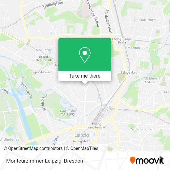 Карта Monteurzimmer Leipzig