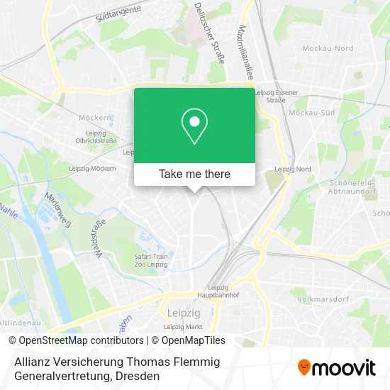 Карта Allianz Versicherung Thomas Flemmig Generalvertretung