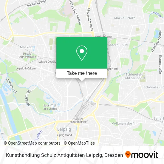 Карта Kunsthandlung Schulz Antiquitäten Leipzig
