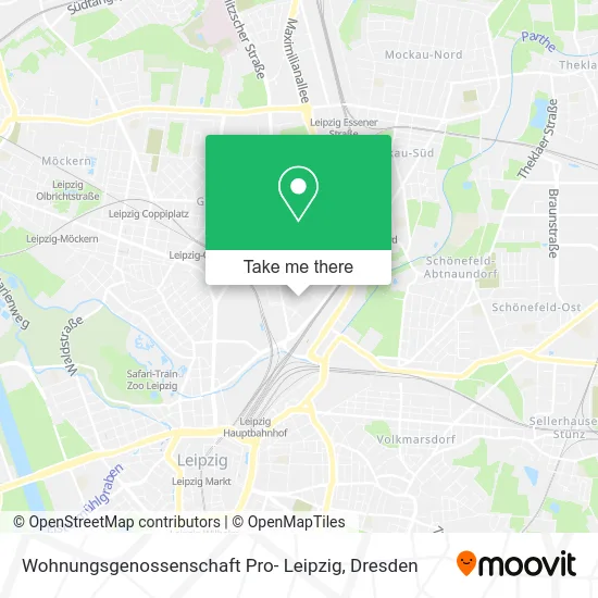 Карта Wohnungsgenossenschaft Pro- Leipzig