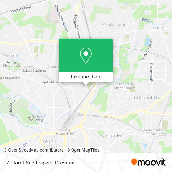 Карта Zollamt Sitz Leipzig