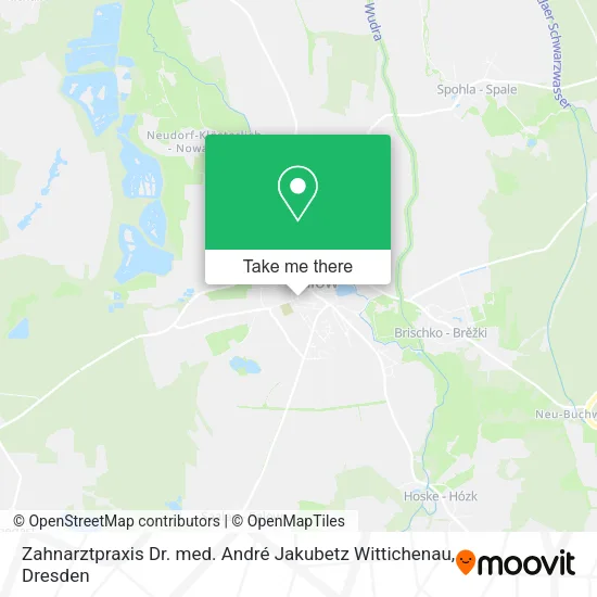 Карта Zahnarztpraxis Dr. med. André Jakubetz Wittichenau