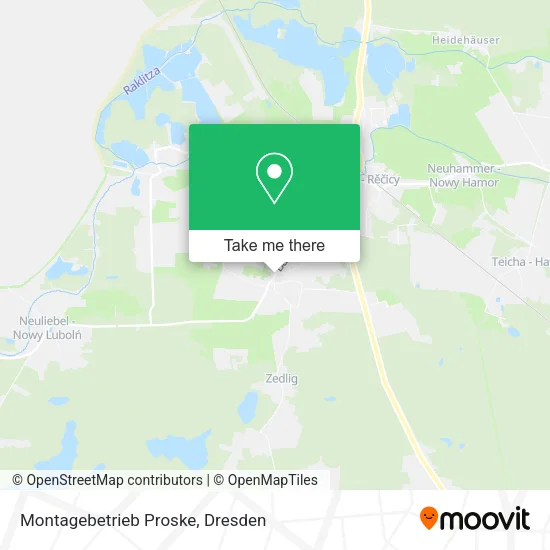 Карта Montagebetrieb Proske