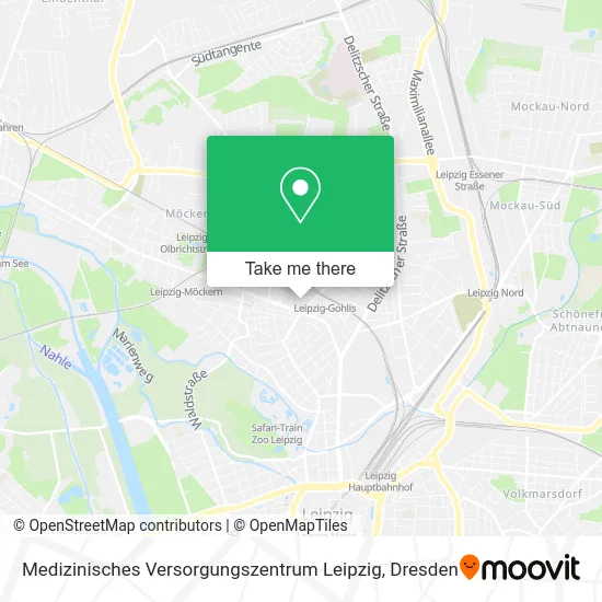 Карта Medizinisches Versorgungszentrum Leipzig