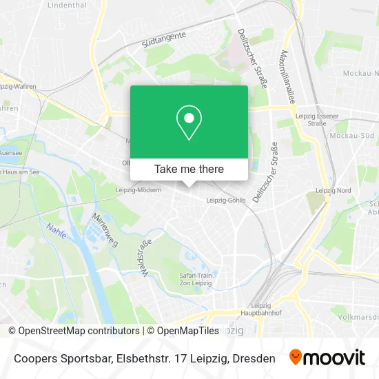 Карта Coopers Sportsbar, Elsbethstr. 17 Leipzig