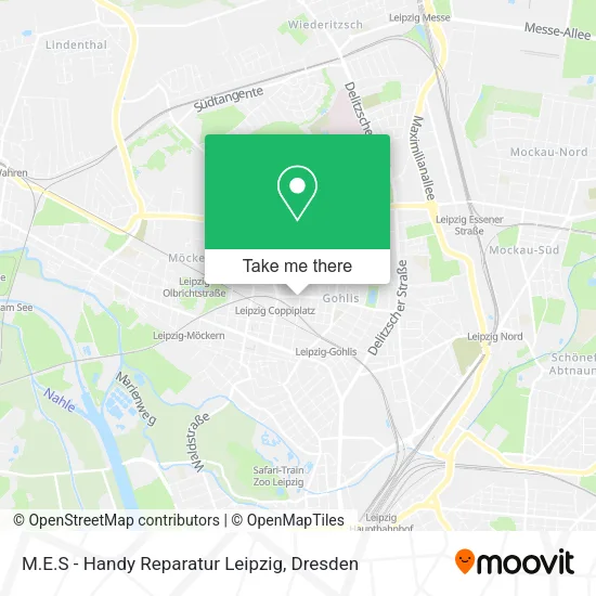 Карта M.E.S - Handy Reparatur Leipzig